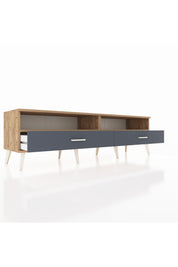 Hyperion TV Ünitesi 2 Raflı 2 Çekmeceli  176x44x51 Çam-Çam/Antrasit