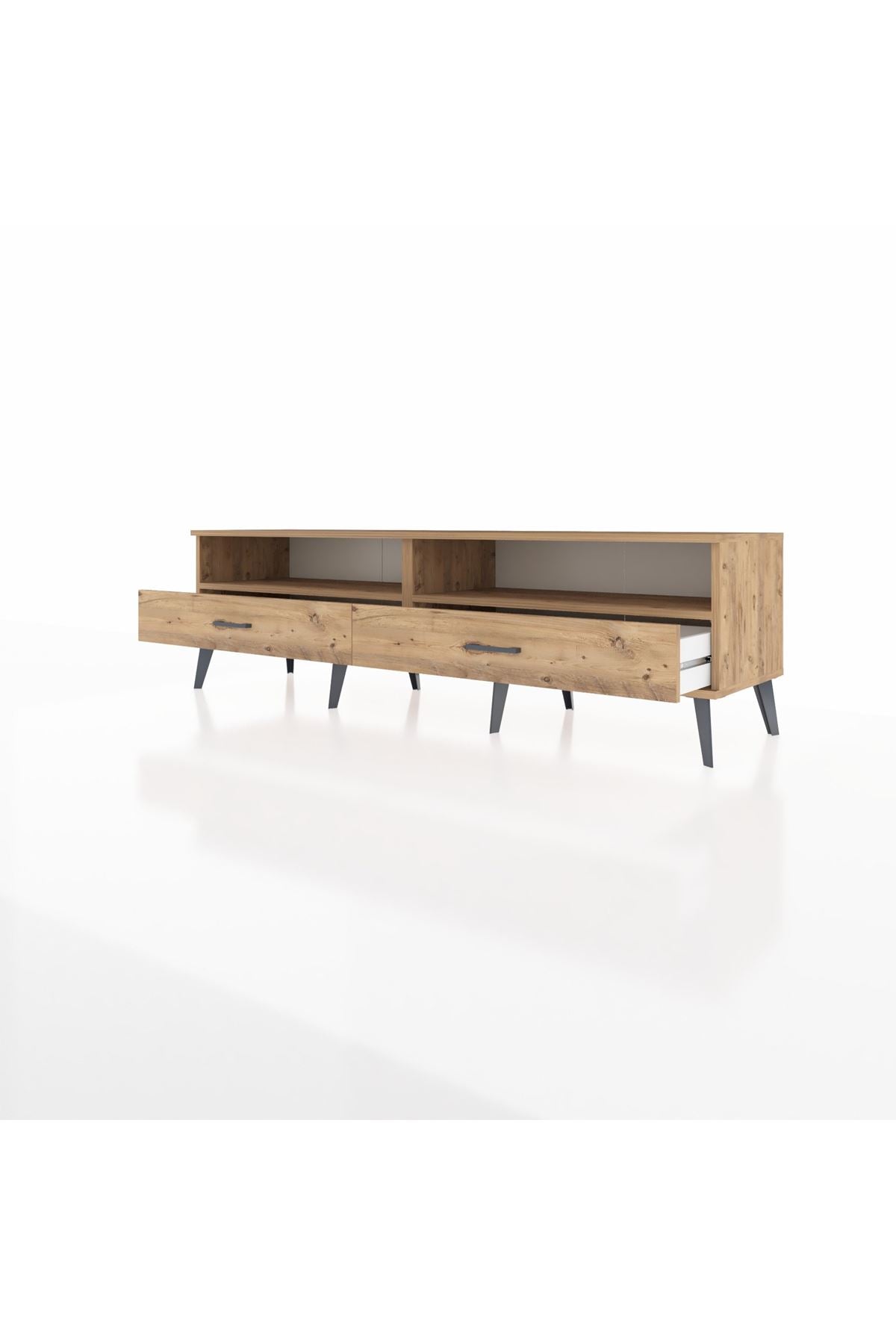 Hyperion TV Ünitesi 2 Raflı 2 Çekmeceli  176x44x51 Çam-Çam/Çam