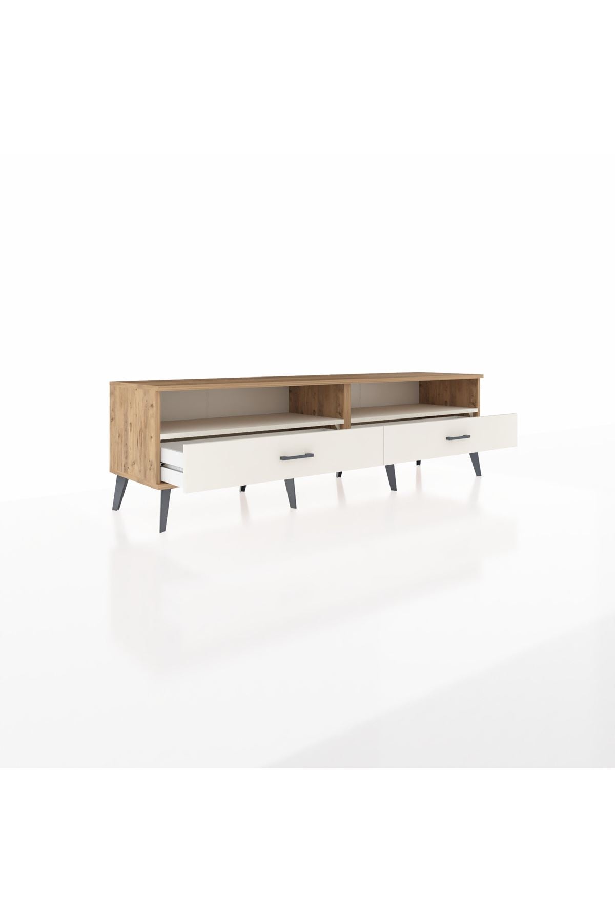 Hyperion TV Ünitesi 2 Raflı 2 Çekmeceli  176x44x51 Çam-Aytaşı/Aytaşı