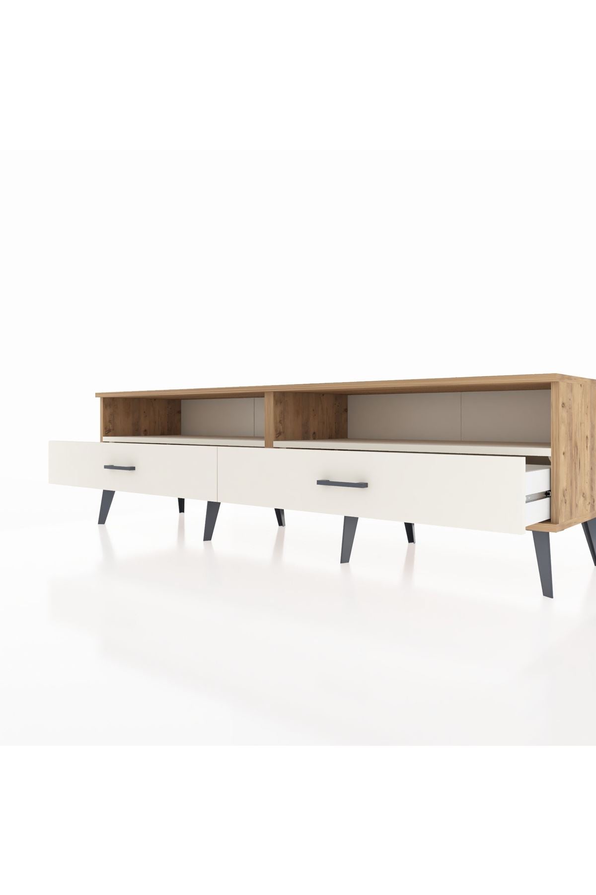 Hyperion TV Ünitesi 2 Raflı 2 Çekmeceli  176x44x51 Çam-Aytaşı/Aytaşı