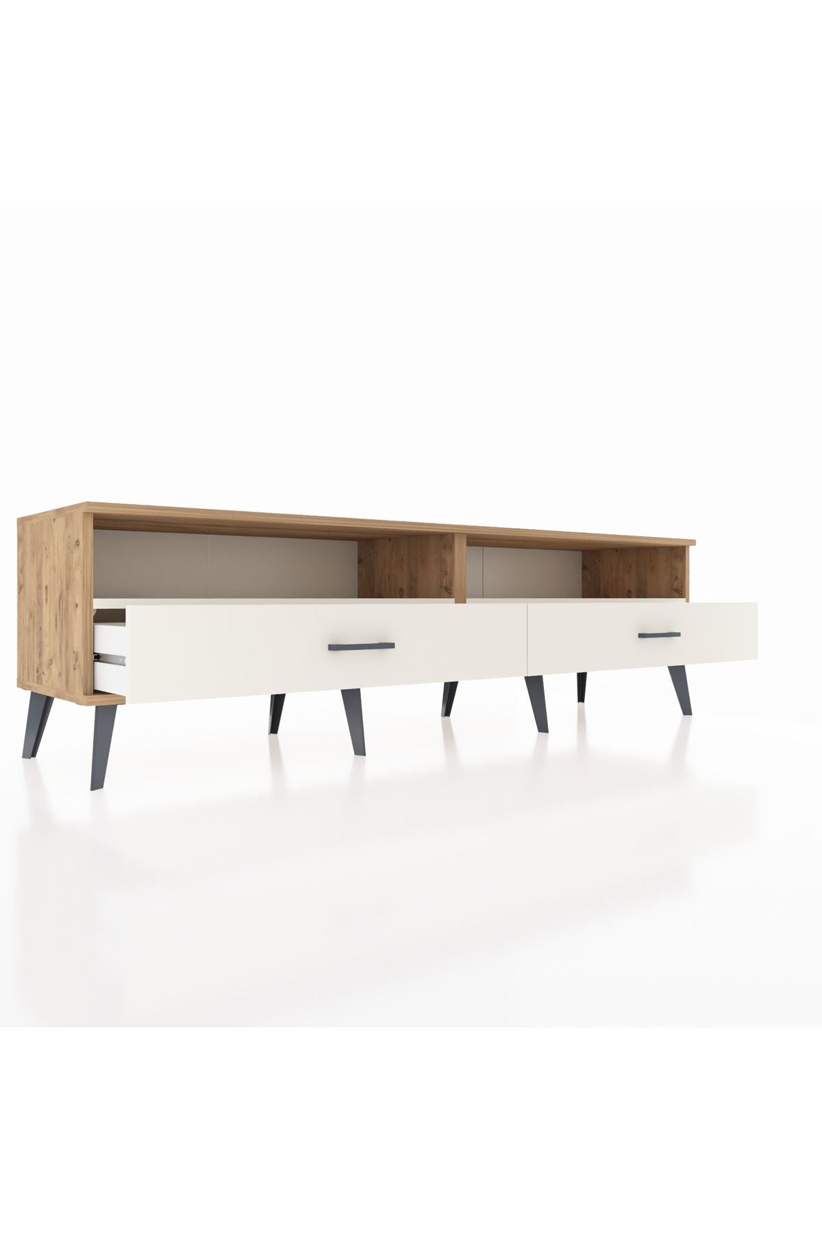 Hyperion TV Ünitesi 2 Raflı 2 Çekmeceli  176x44x51 Çam-Aytaşı/Aytaşı