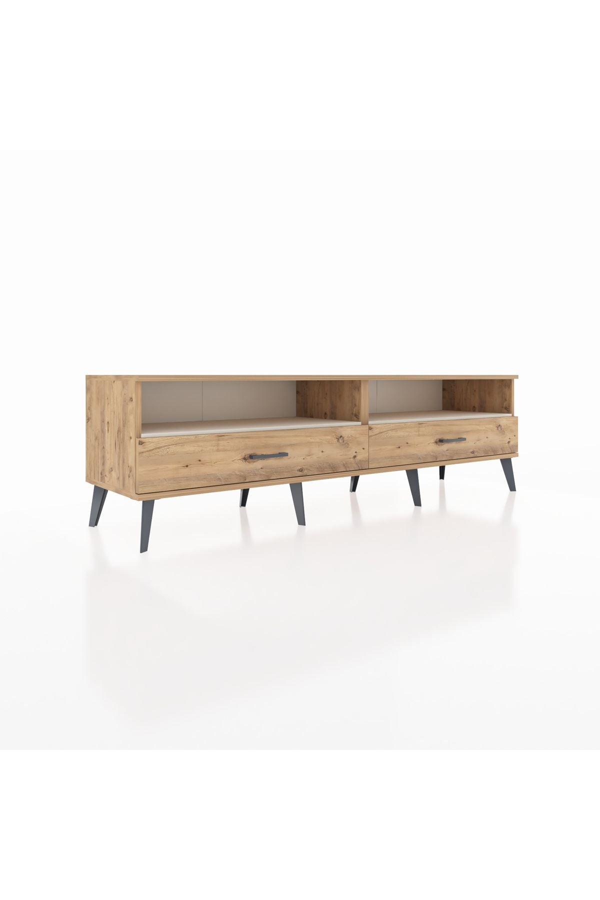 Hyperion TV Ünitesi 2 Raflı 2 Çekmeceli  176x44x51 Çam-Aytaşı/Çam