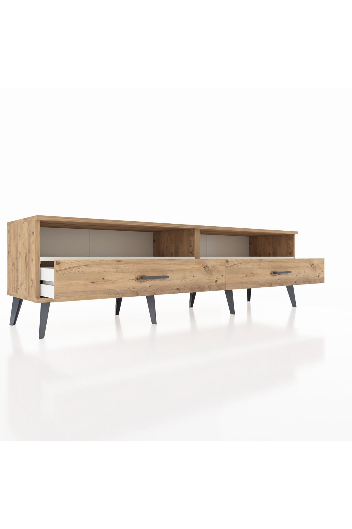 Hyperion TV Ünitesi 2 Raflı 2 Çekmeceli  176x44x51 Çam-Aytaşı/Çam