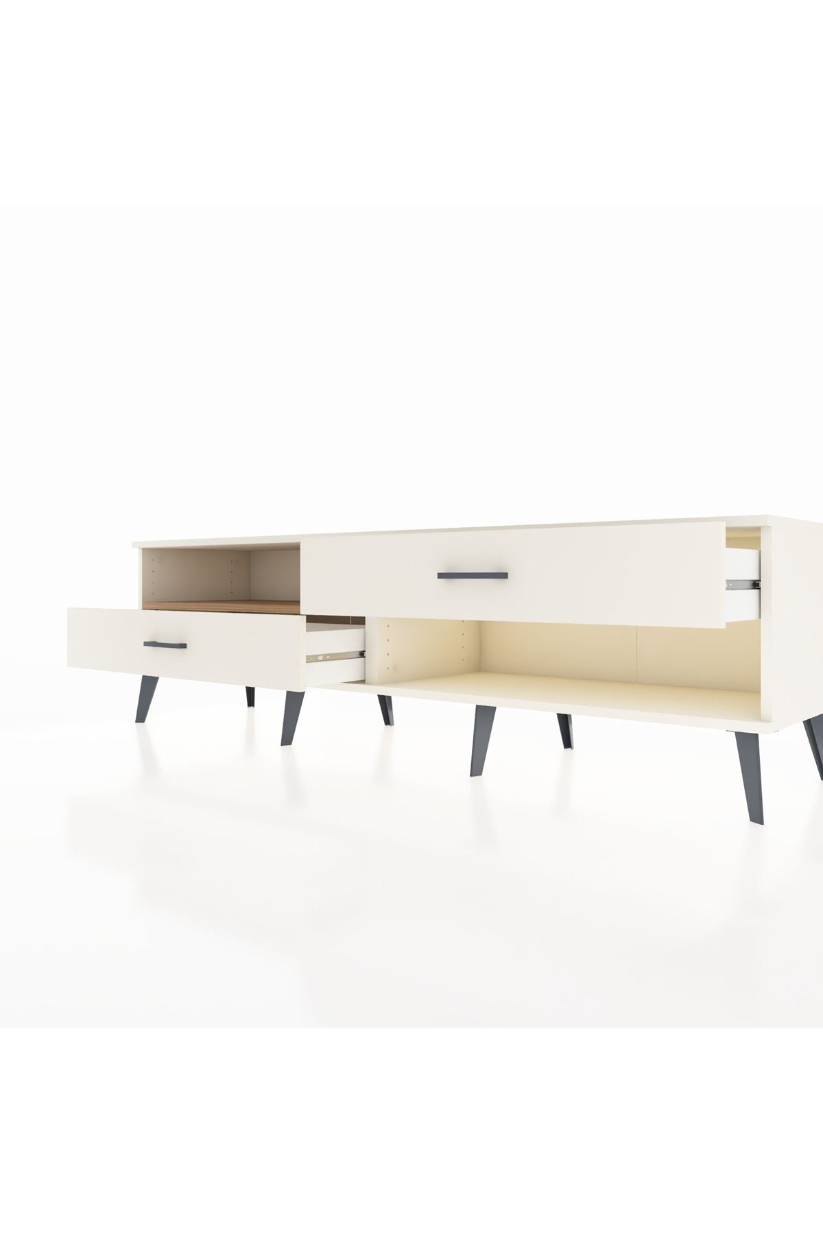 Hyperion TV Ünitesi Tek Raflı 2 Çekmeceli  176x44x51 Aytaşı-Çam/Aytaşı