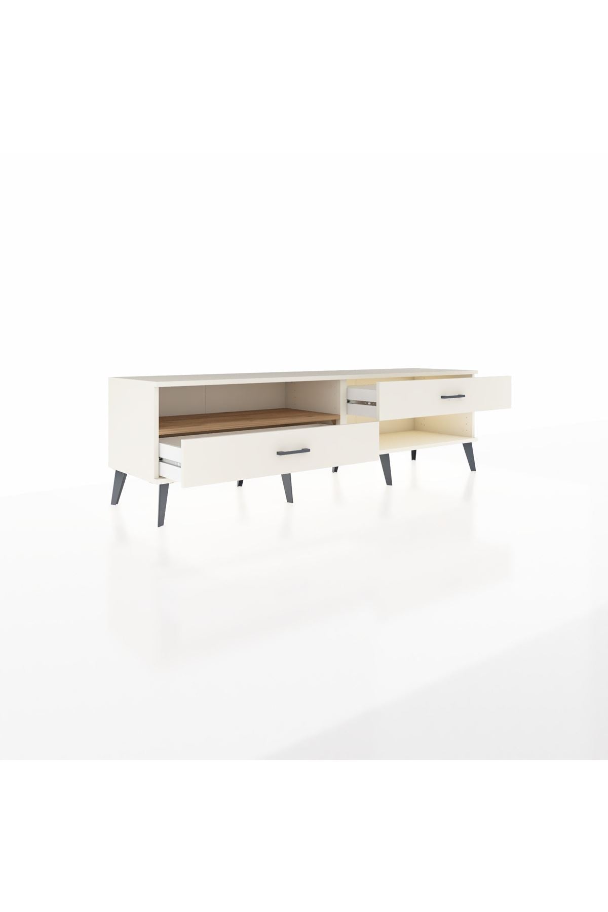 Hyperion TV Ünitesi Tek Raflı 2 Çekmeceli  176x44x51 Aytaşı-Çam/Aytaşı