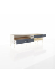 Hyperion TV Ünitesi Tek Raflı 2 Çekmeceli  176x44x51 Aytaşı-Çam/Antrasit