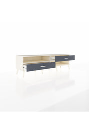 Hyperion TV Ünitesi Tek Raflı 2 Çekmeceli  176x44x51 Aytaşı-Aytaşı/Antrasit