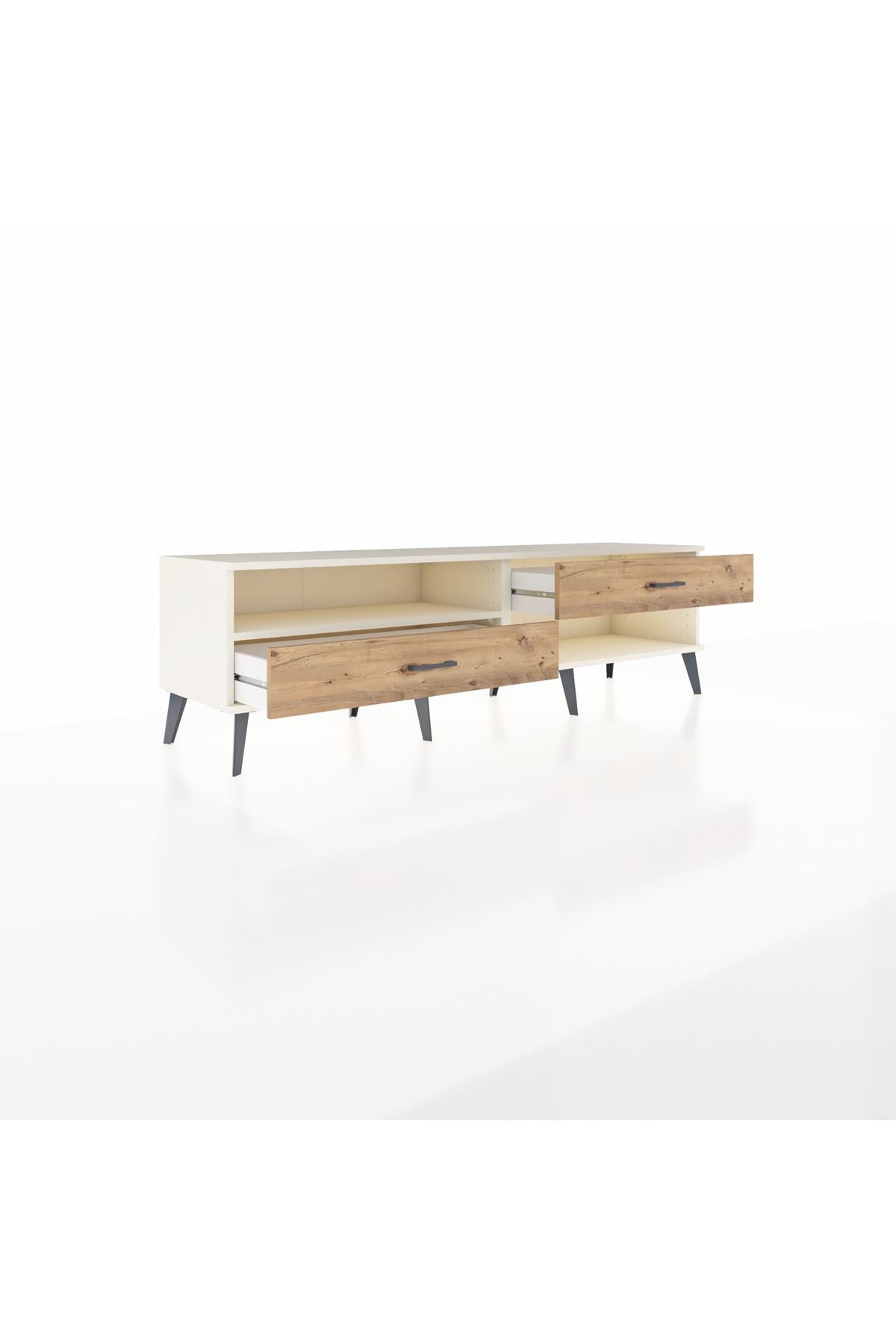 Hyperion TV Ünitesi Tek Raflı 2 Çekmeceli  176x44x51 Aytaşı-Aytaşı/Çam