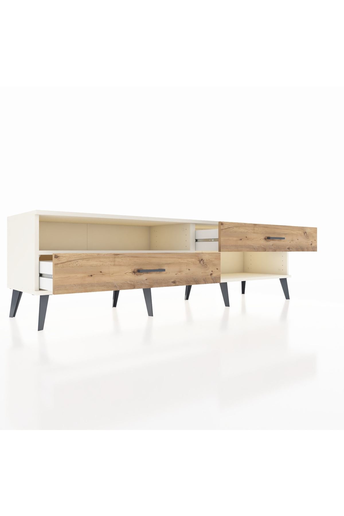 Hyperion TV Ünitesi Tek Raflı 2 Çekmeceli  176x44x51 Aytaşı-Aytaşı/Çam