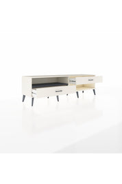 Hyperion TV Ünitesi Tek Raflı 2 Çekmeceli  176x44x51 Aytaşı-Antrasit/Aytaşı