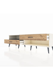 Hyperion TV Ünitesi Tek Raflı 2 Çekmeceli  176x44x51 Aytaşı-Antrasit/Çam