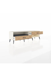 Hyperion TV Ünitesi Tek Raflı 2 Çekmeceli  176x44x51 Aytaşı-Antrasit/Çam