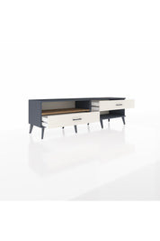 Hyperion TV Ünitesi Tek Raflı 2 Çekmeceli  176x44x51 Antrasit-Çam/Aytaşı