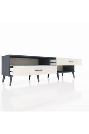 Hyperion TV Ünitesi Tek Raflı 2 Çekmeceli  176x44x51 Antrasit-Çam/Aytaşı