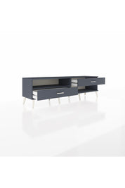 Hyperion TV Ünitesi Tek Raflı 2 Çekmeceli  176x44x51 Antrasit-Antrasit/Antrasit