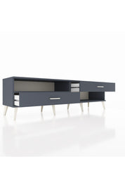 Hyperion TV Ünitesi Tek Raflı 2 Çekmeceli  176x44x51 Antrasit-Antrasit/Antrasit