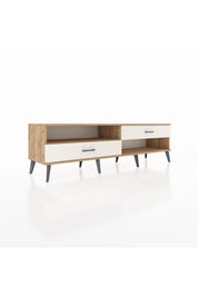 Hyperion TV Ünitesi Tek Raflı 2 Çekmeceli  176x44x51 Çam-Çam/Aytaşı