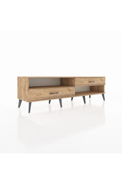 Hyperion TV Ünitesi Tek Raflı 2 Çekmeceli  176x44x51 Çam-Çam/Çam