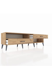 Hyperion TV Ünitesi Tek Raflı 2 Çekmeceli  176x44x51 Çam-Çam/Çam