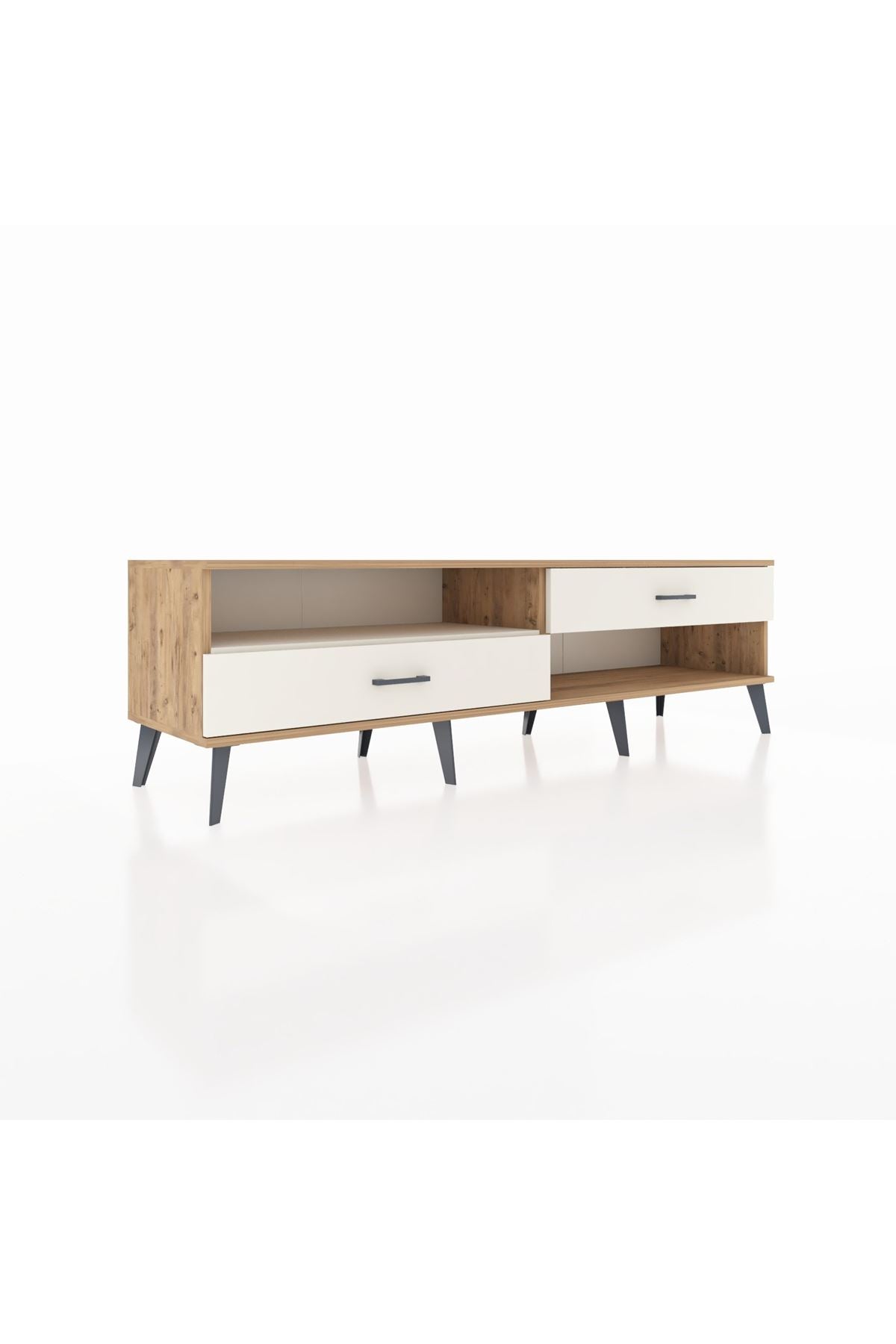 Hyperion TV Ünitesi Tek Raflı 2 Çekmeceli  176x44x51 Çam-Aytaşı/Aytaşı