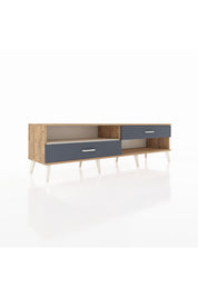 Hyperion TV Ünitesi Tek Raflı 2 Çekmeceli  176x44x51 Çam-Aytaşı/Antrasit