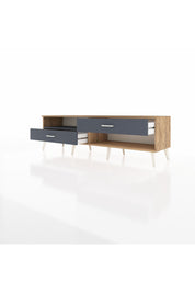 Hyperion TV Ünitesi Tek Raflı 2 Çekmeceli  176x44x51 Çam-Antrasit/Antrasit