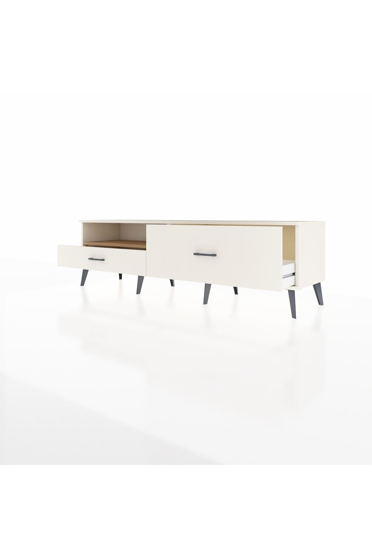 Hyperion TV Ünitesi Tek Raflı 2 Çekmeceli  176x44x51 Aytaşı-Çam/Aytaşı