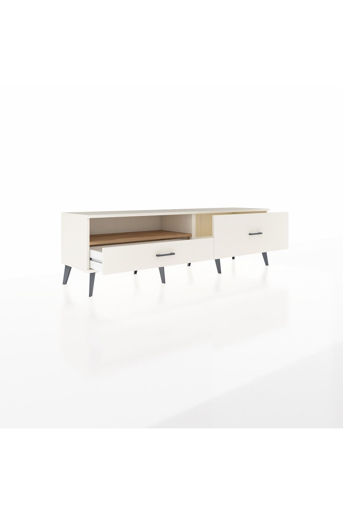 Hyperion TV Ünitesi Tek Raflı 2 Çekmeceli  176x44x51 Aytaşı-Çam/Aytaşı