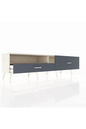 Hyperion TV Ünitesi Tek Raflı 2 Çekmeceli  176x44x51 Aytaşı-Çam/Antrasit