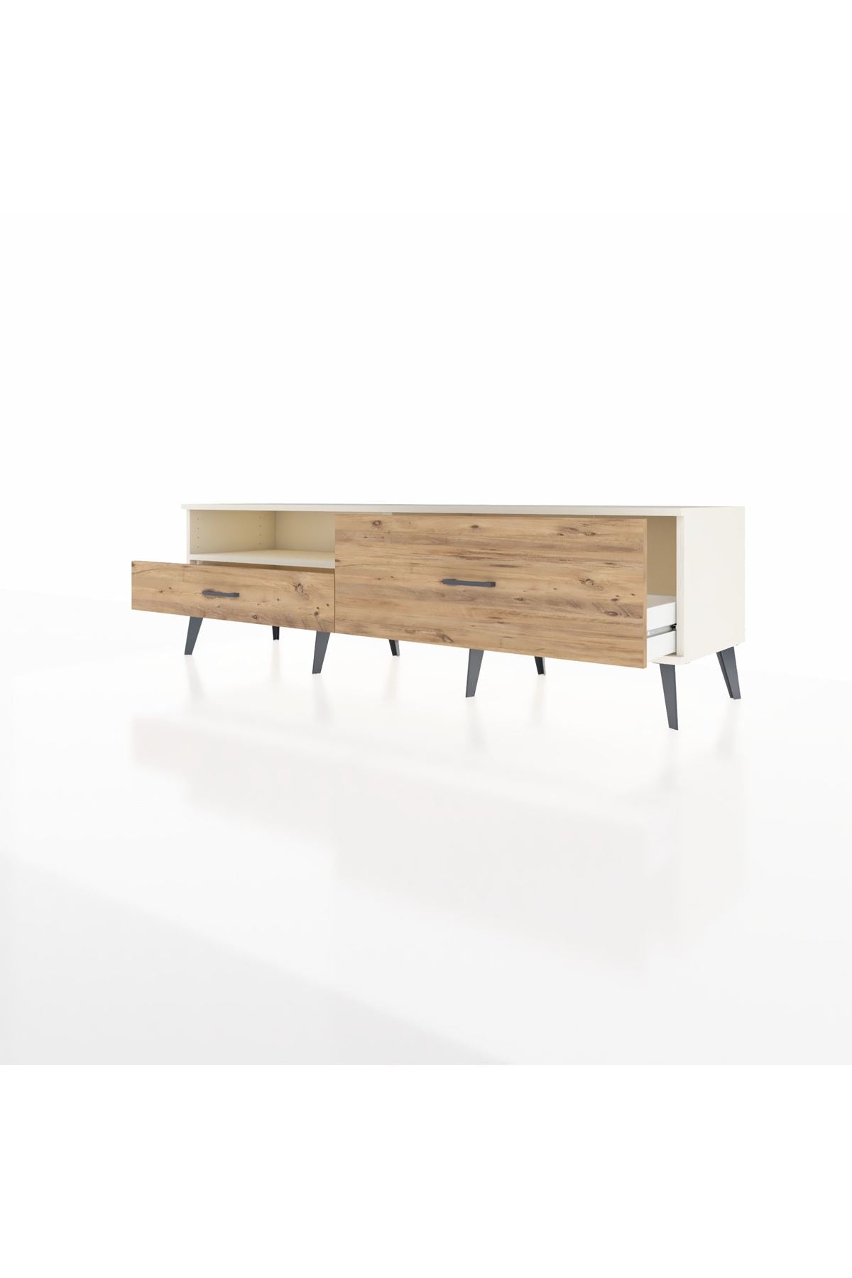 Hyperion TV Ünitesi Tek Raflı 2 Çekmeceli  176x44x51 Aytaşı-Aytaşı/Çam