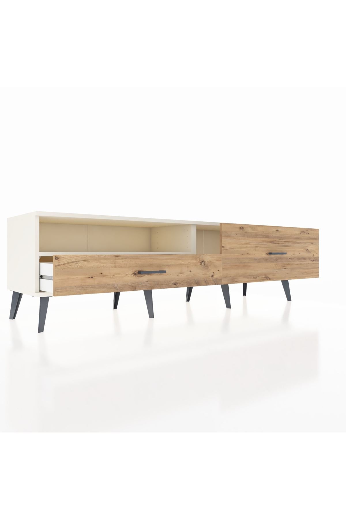 Hyperion TV Ünitesi Tek Raflı 2 Çekmeceli  176x44x51 Aytaşı-Aytaşı/Çam