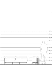 Hyperion TV Ünitesi Tek Raflı 2 Çekmeceli  176x44x51 Aytaşı-Antrasit/Aytaşı