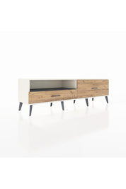 Hyperion TV Ünitesi Tek Raflı 2 Çekmeceli  176x44x51 Aytaşı-Antrasit/Çam