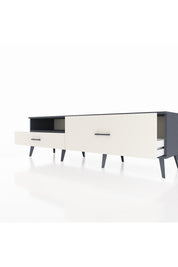 Hyperion TV Ünitesi Tek Raflı 2 Çekmeceli  176x44x51 Antrasit-Antrasit/Aytaşı