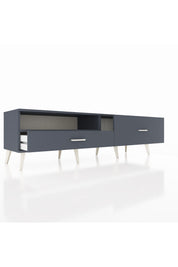 Hyperion TV Ünitesi Tek Raflı 2 Çekmeceli  176x44x51 Antrasit-Antrasit/Antrasit