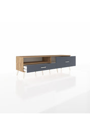 Hyperion TV Ünitesi Tek Raflı 2 Çekmeceli  176x44x51 Çam-Çam/Antrasit