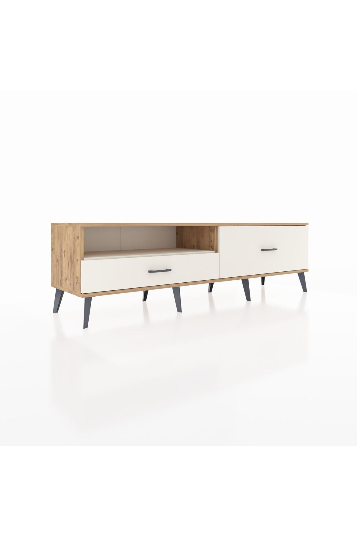 Hyperion TV Ünitesi Tek Raflı 2 Çekmeceli  176x44x51 Çam-Aytaşı/Aytaşı