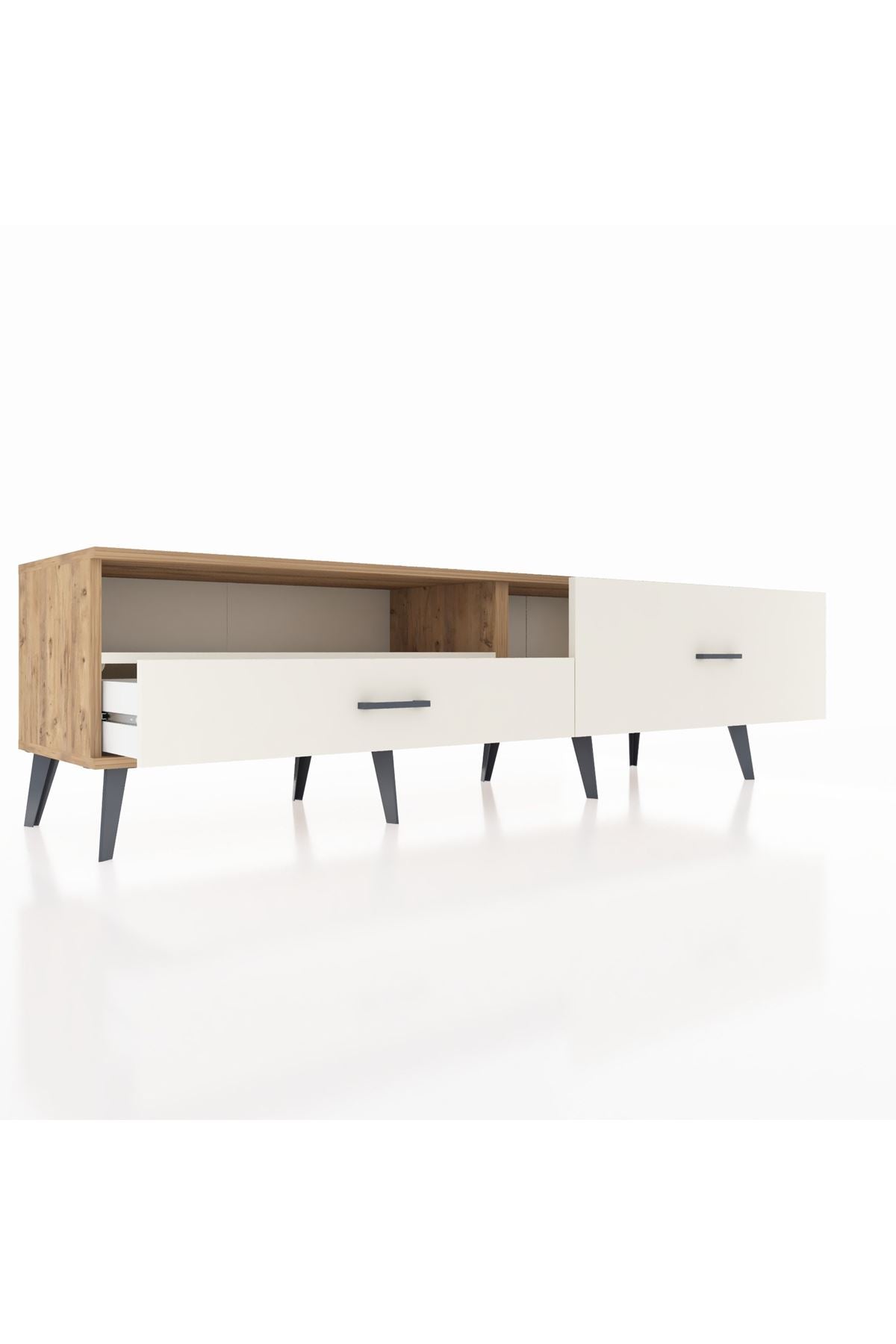 Hyperion TV Ünitesi Tek Raflı 2 Çekmeceli  176x44x51 Çam-Aytaşı/Aytaşı