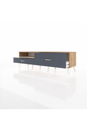 Hyperion TV Ünitesi Tek Raflı 2 Çekmeceli  176x44x51 Çam-Aytaşı/Antrasit