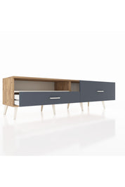 Hyperion TV Ünitesi Tek Raflı 2 Çekmeceli  176x44x51 Çam-Aytaşı/Antrasit