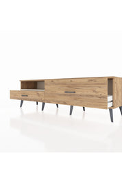 Hyperion TV Ünitesi Tek Raflı 2 Çekmeceli  176x44x51 Çam-Aytaşı/Çam