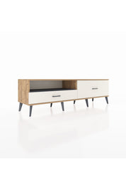 Hyperion TV Ünitesi Tek Raflı 2 Çekmeceli  176x44x51 Çam-Antrasit/Aytaşı