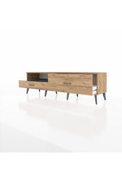 Hyperion TV Ünitesi Tek Raflı 2 Çekmeceli  176x44x51 Çam-Antrasit/Çam