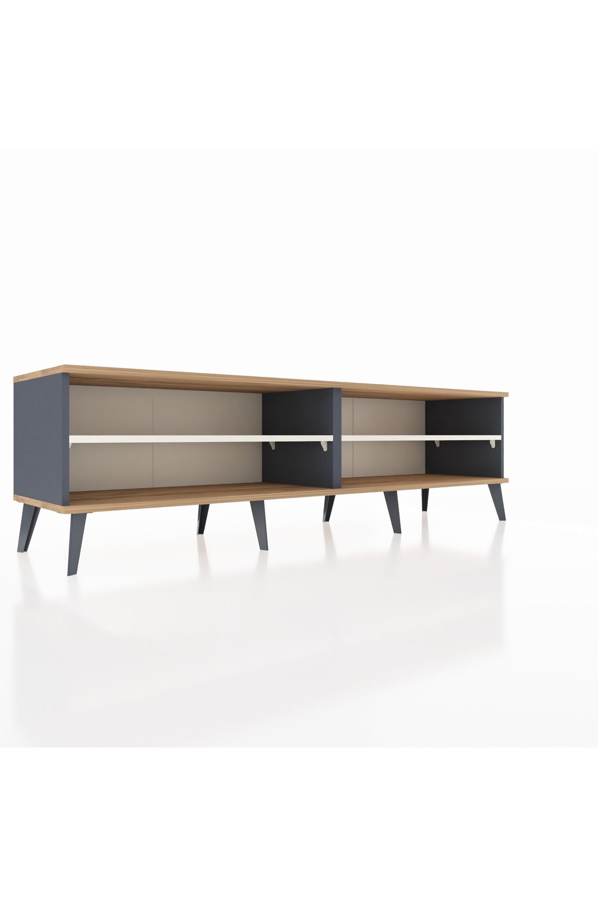 Hyperion TV Ünitesi 2 Raflı  176x44x51 Antrasit-Çam/Aytaşı