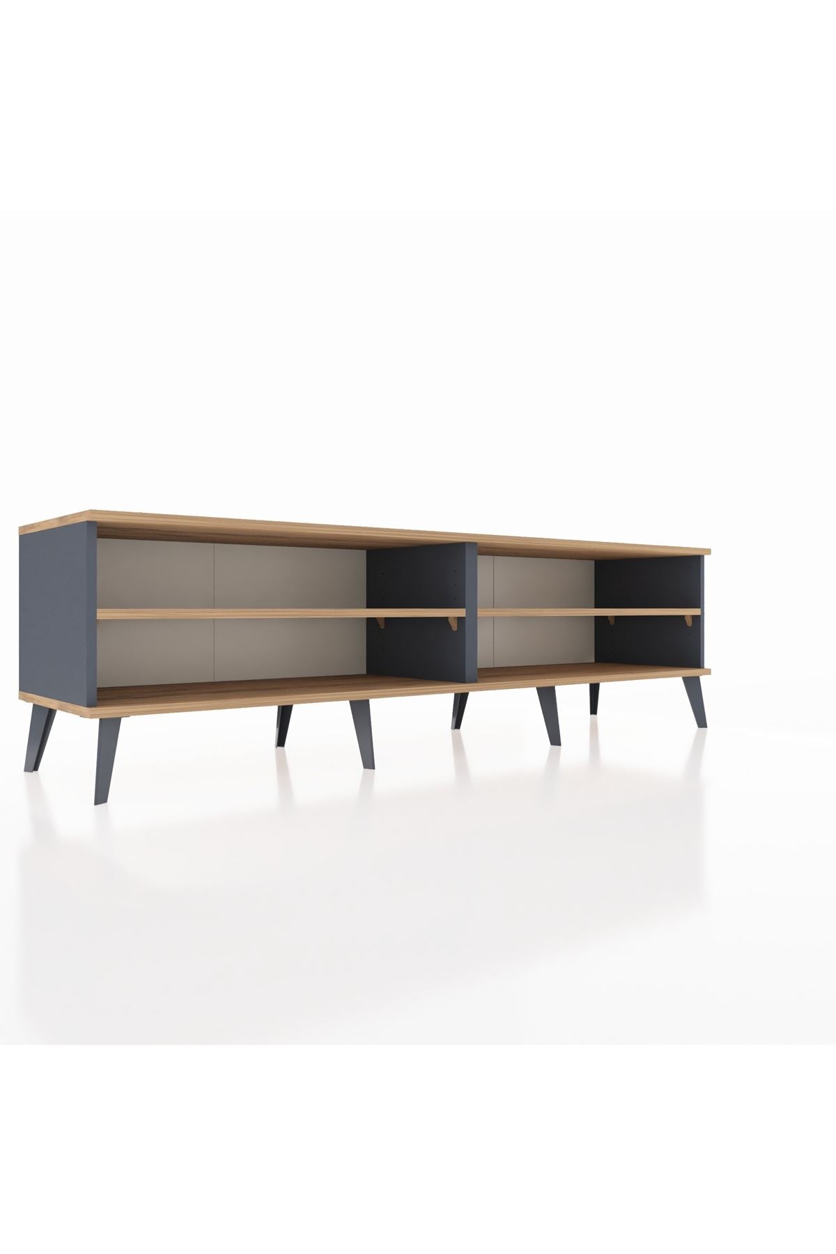 Hyperion TV Ünitesi 2 Raflı  176x44x51 Antrasit-Çam/Çam