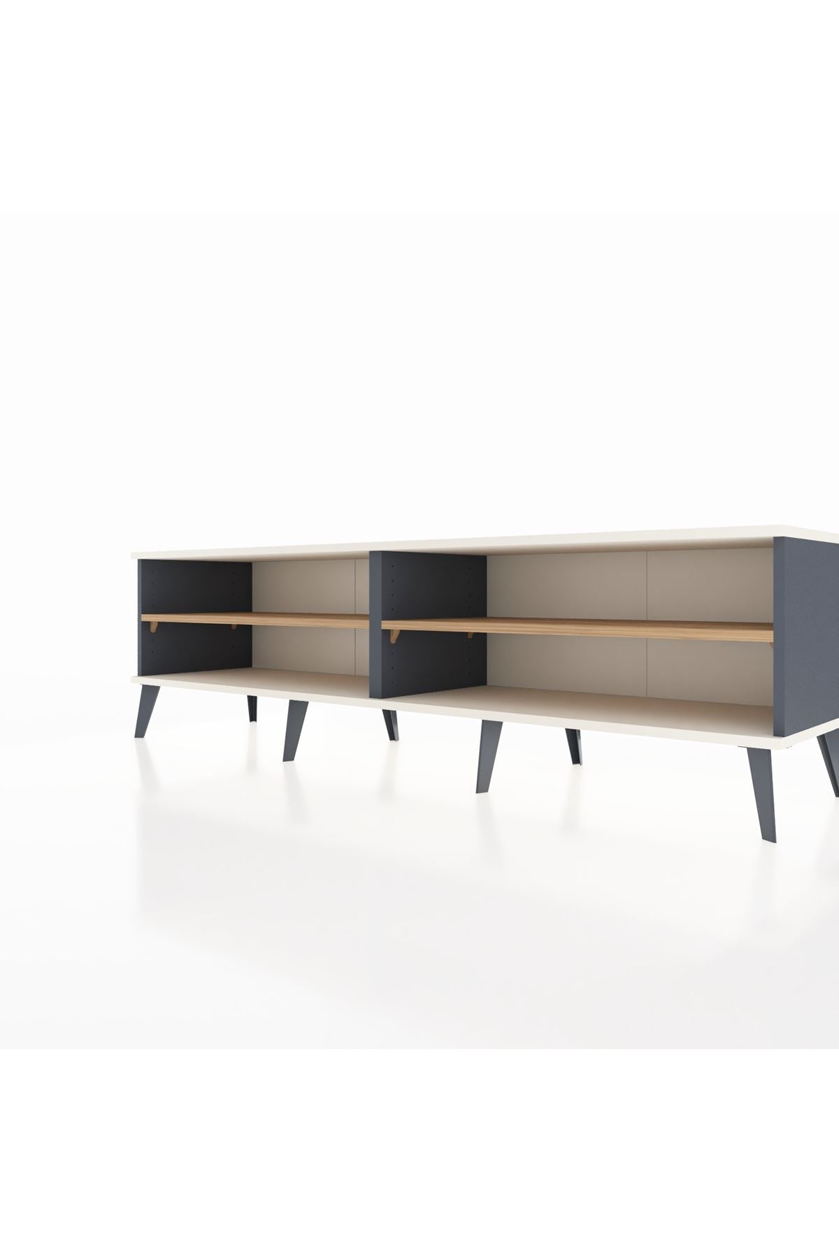 Hyperion TV Ünitesi 2 Raflı  176x44x51 Antrasit-Aytaşı/Çam