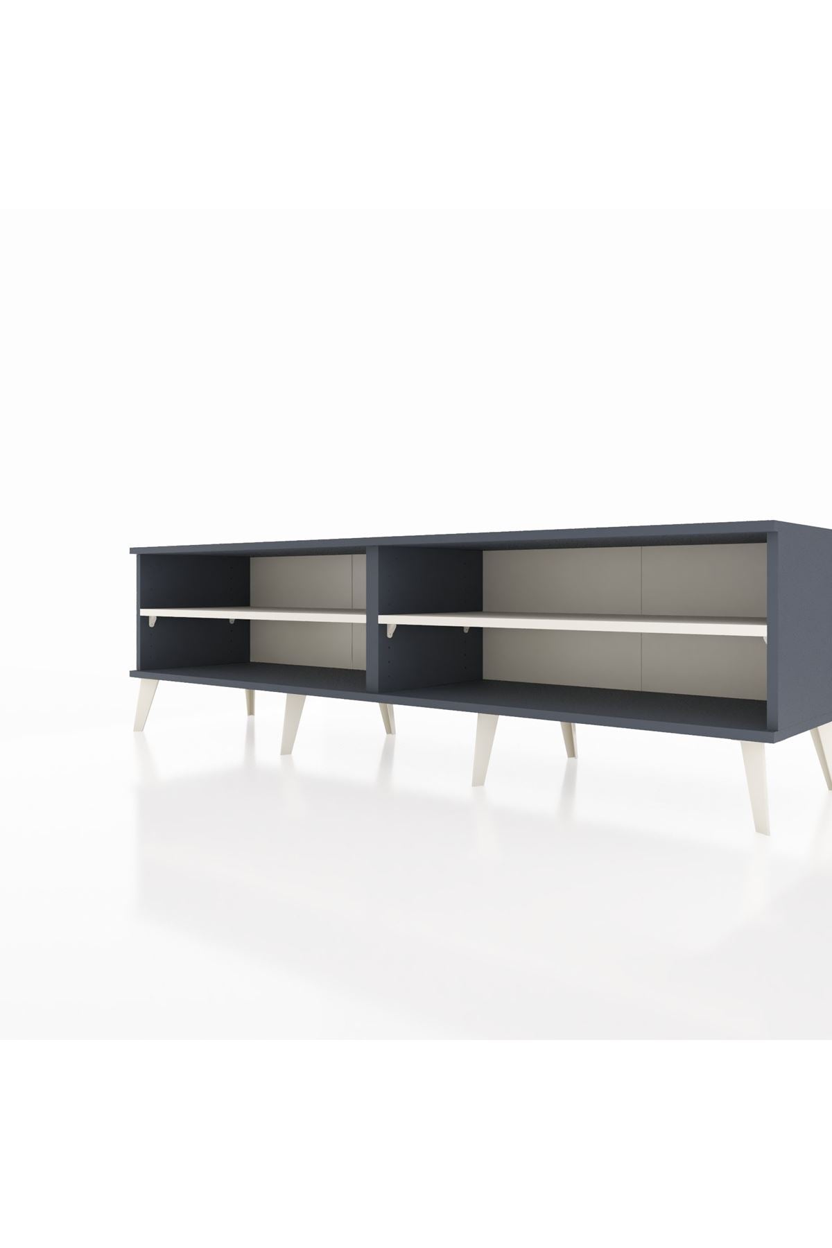 Hyperion TV Ünitesi 2 Raflı  176x44x51 Antrasit-Antrasit/Aytaşı