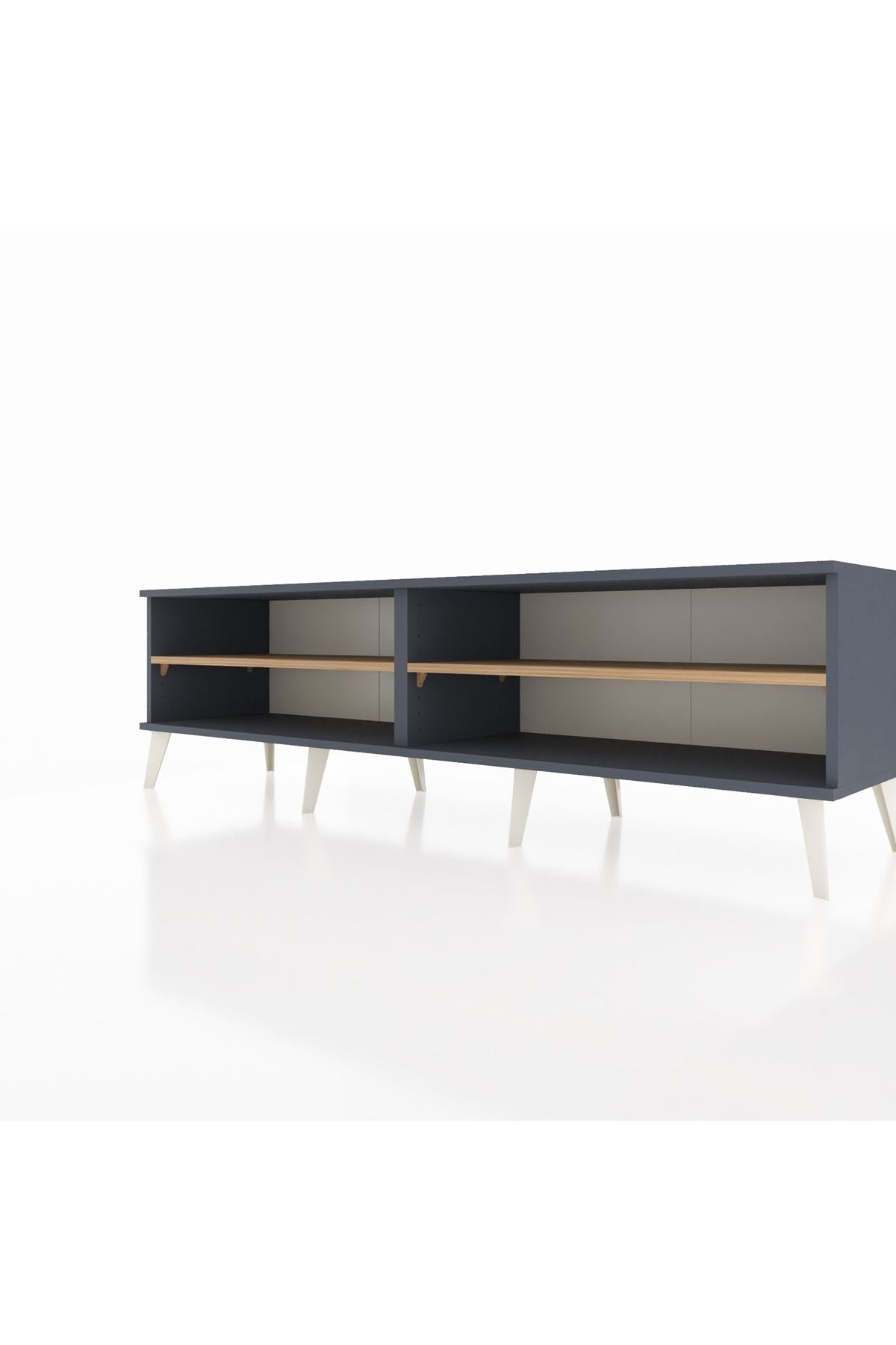 Hyperion TV Ünitesi 2 Raflı  176x44x51 Antrasit-Antrasit/Çam