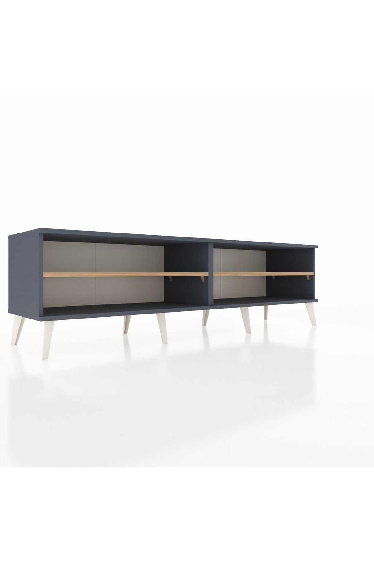 Hyperion TV Ünitesi 2 Raflı  176x44x51 Antrasit-Antrasit/Çam