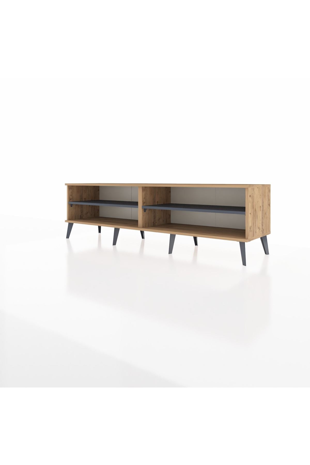 Hyperion TV Ünitesi 2 Raflı  176x44x51 Çam-Çam/Antrasit